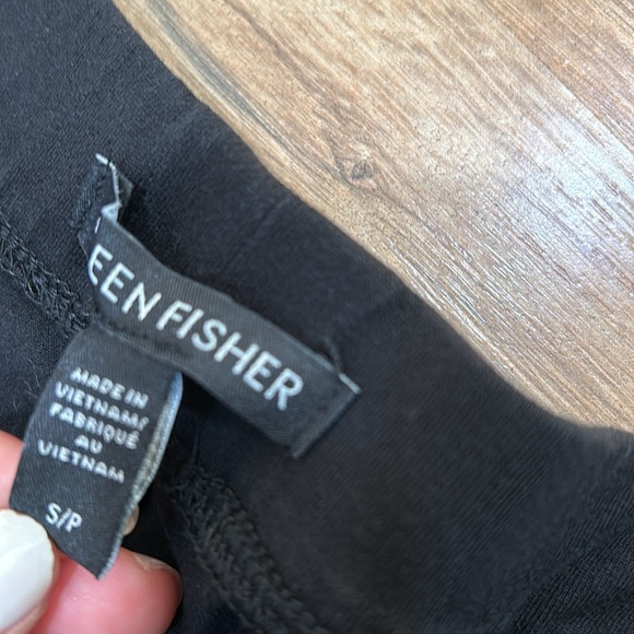 EILEEN FISHER OVERSIZED PANTSUIT HIGH RISE BLACK LIGHTWEIGHT Sz SMALL - Picture 6 of 7